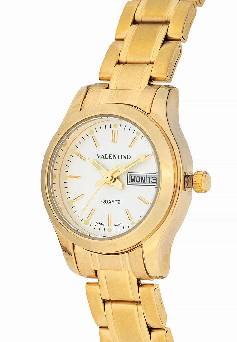 Valentino 20122423-GOLD - SILVER DIAL Stainless Steel Strap Analog Watch for Women