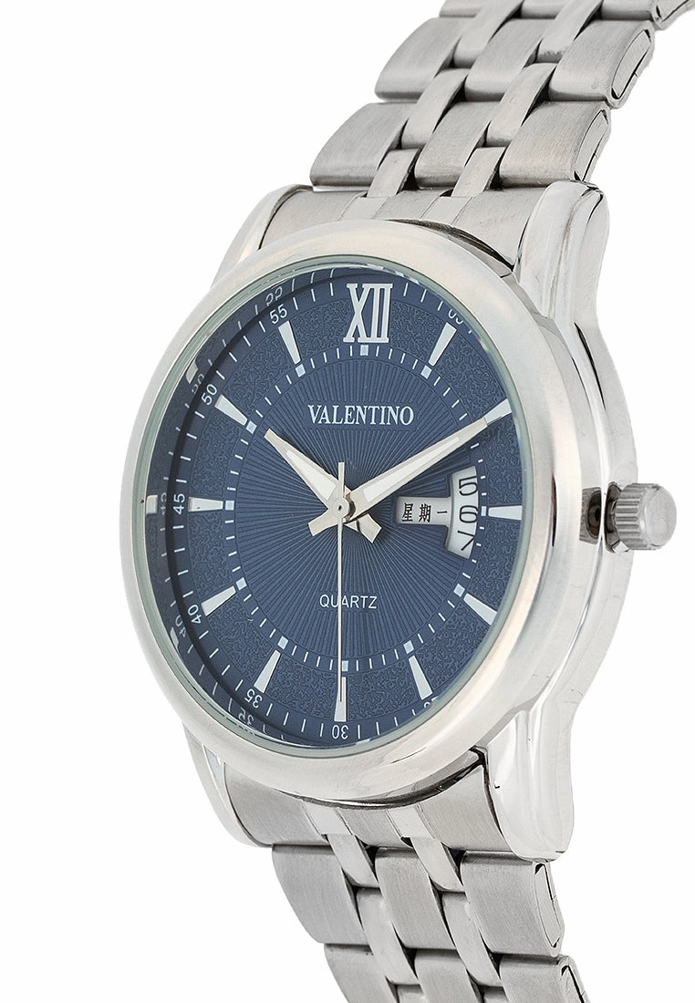 Valentino 20122438-BLUE DIAL Stainless Steel Strap Analog Watch for Men
