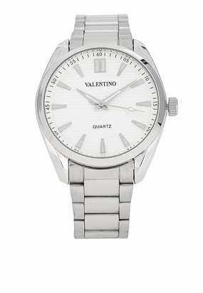 Valentino 20122458-WHITE DIAL - SIL INDEX Stainless Steel Strap Analog Watch for Men