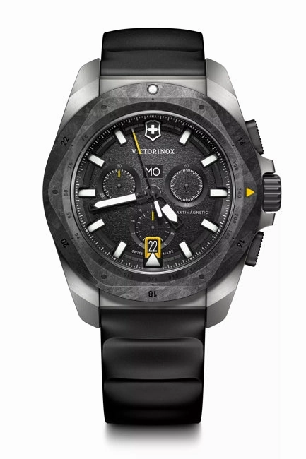 Victorinox Inox 43 Chrono Silver Case Black Dial Watch 242011