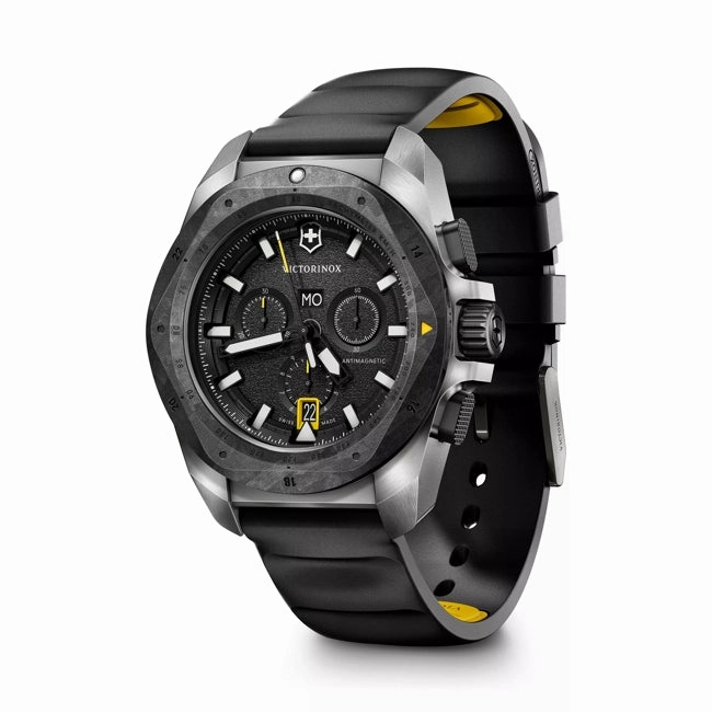 Victorinox Inox 43 Chrono Silver Case Black Dial Watch 242011
