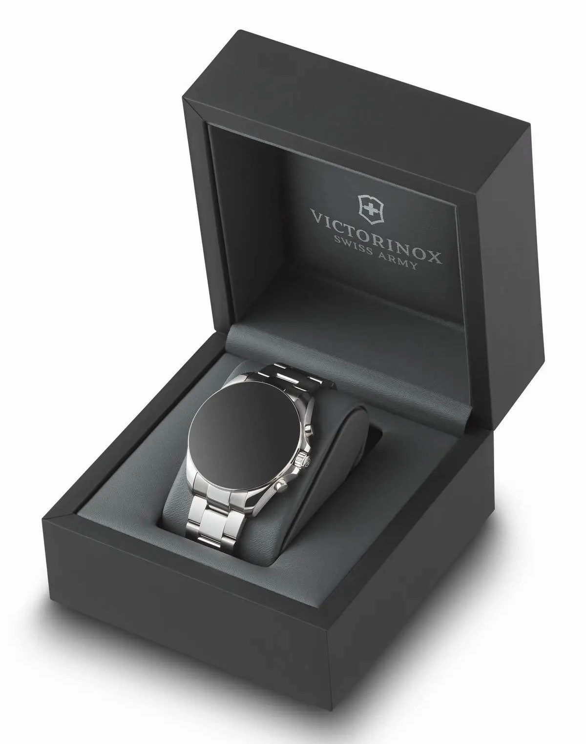 Victorinox Swiss Army FieldForce Chronograph  Stainless Steel Mens Watch White Dial Calendar 241856