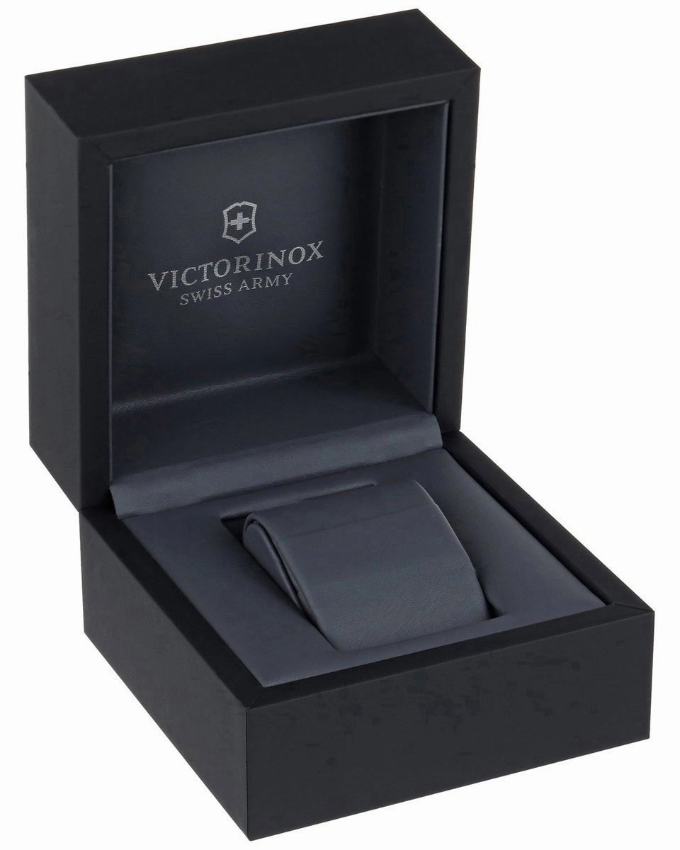 Victorinox Swiss Army FieldForce Classic GMT Caramel Leather Silver Dial Date Mens Watch 241931