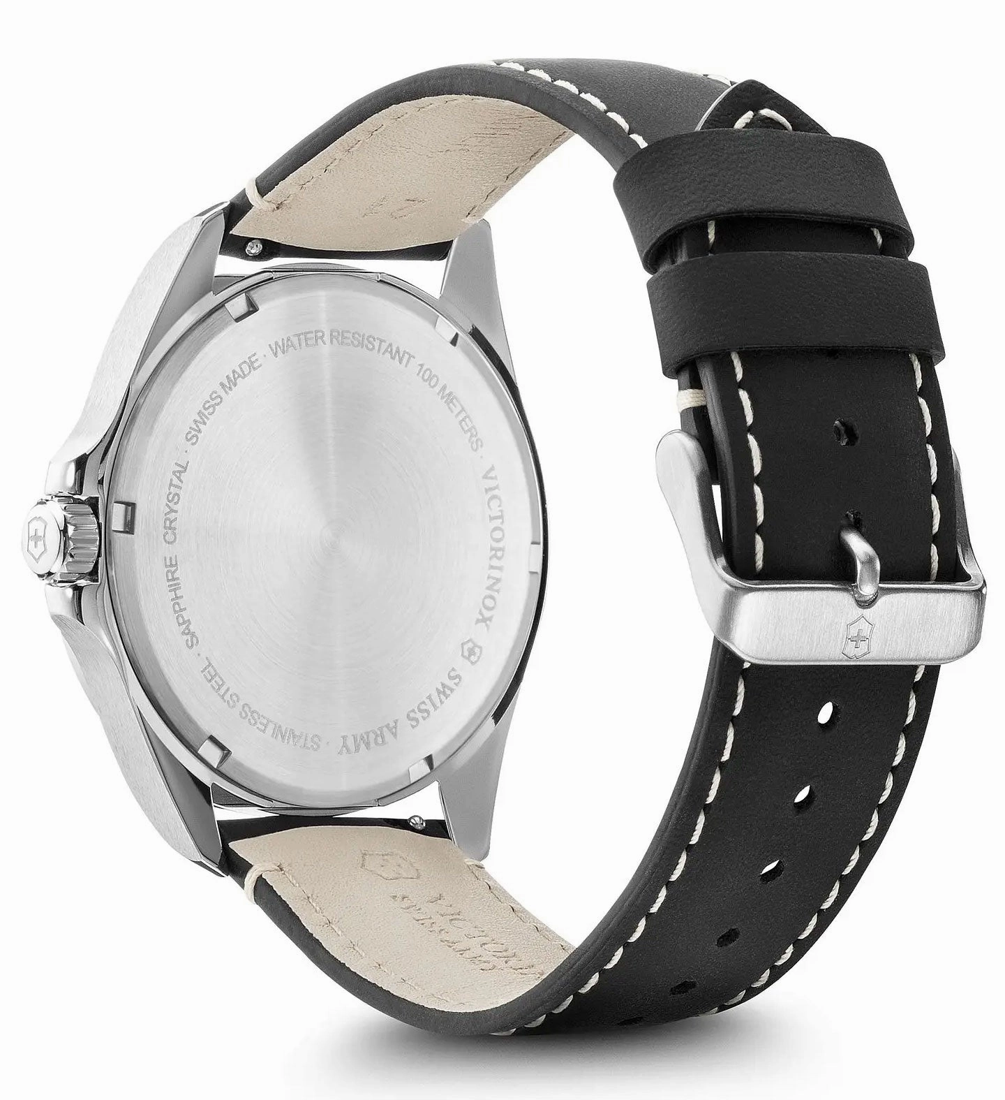 Victorinox Swiss Army FieldForce GMT Dual Time Zone Stainless Steel Mens Strap Watch Calendar 241895