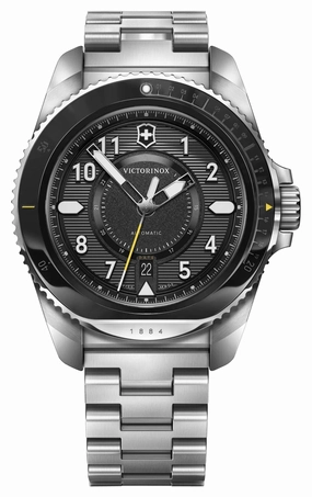 Victorinox Swiss Army Journey 1884 Automatic Stainless Steel Black Dial Date Divers Mens Watch 241981