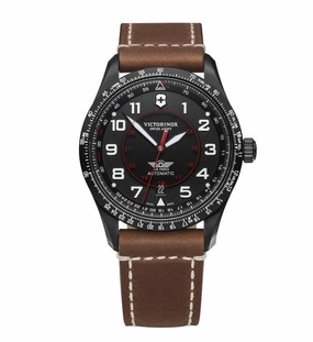 Victorinox Swiss Army Men's Mechanical Watch - Airboss Black Dial Strap | 241886