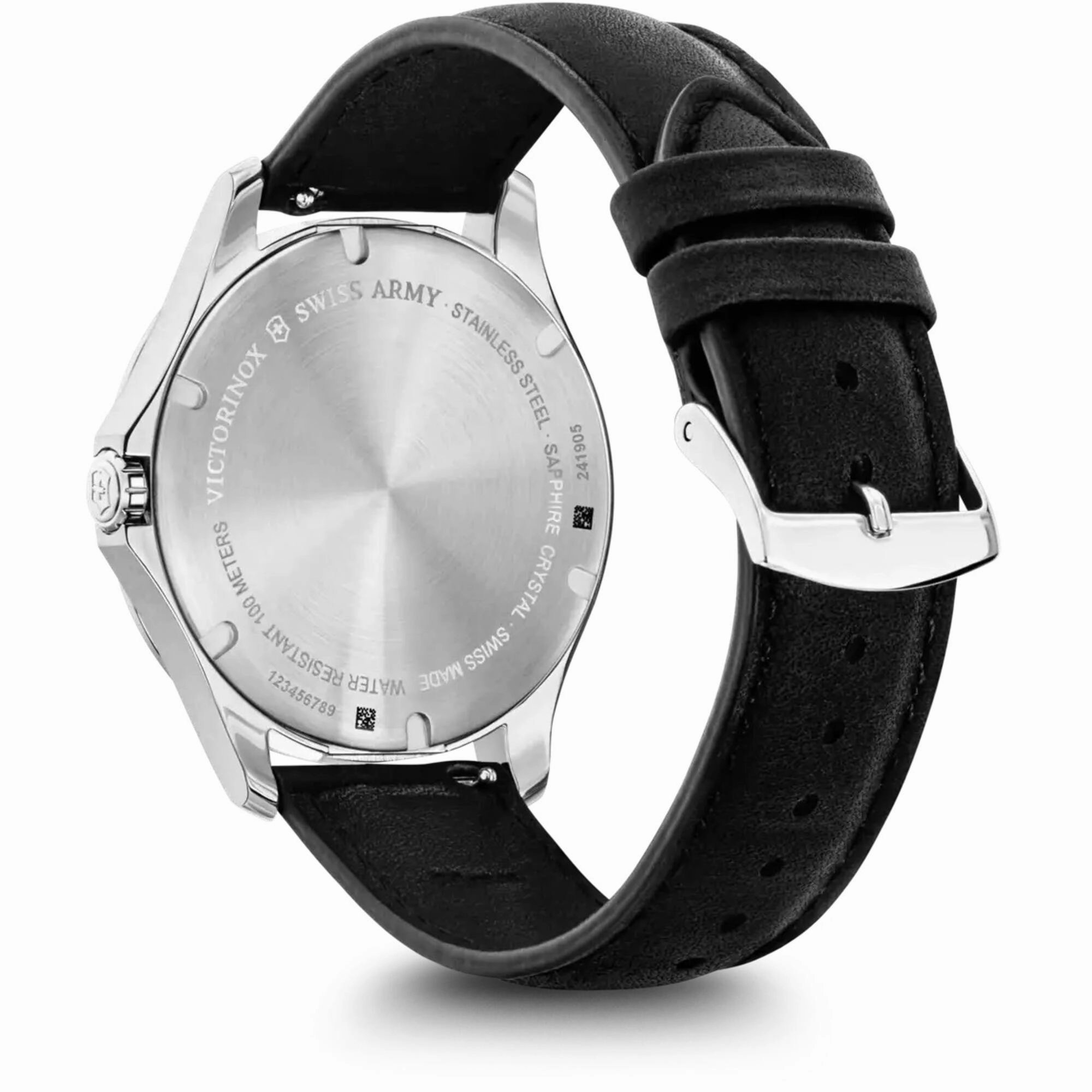 Victorinox Swiss Army Men's Watch - Alliance Silver Tone Dial Black Strap | 241905