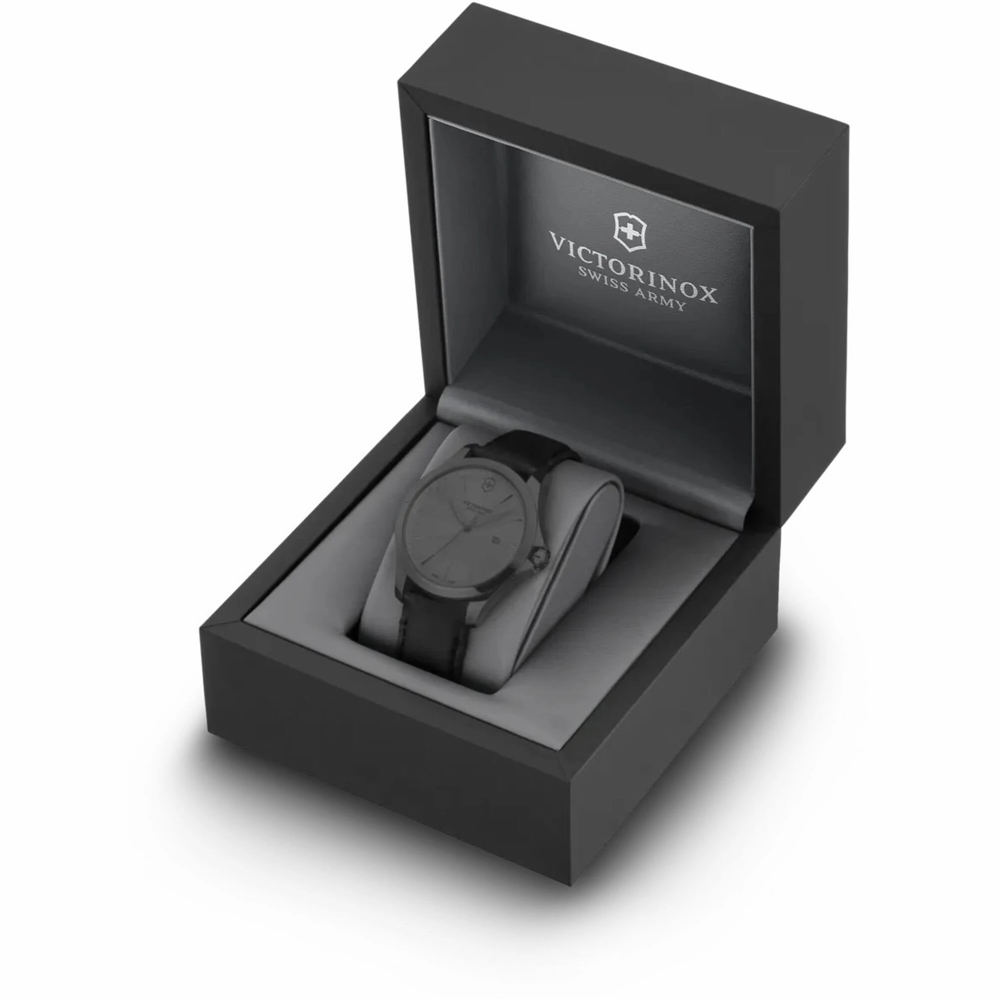 Victorinox Swiss Army Men's Watch - Alliance Silver Tone Dial Brown Strap | 241907