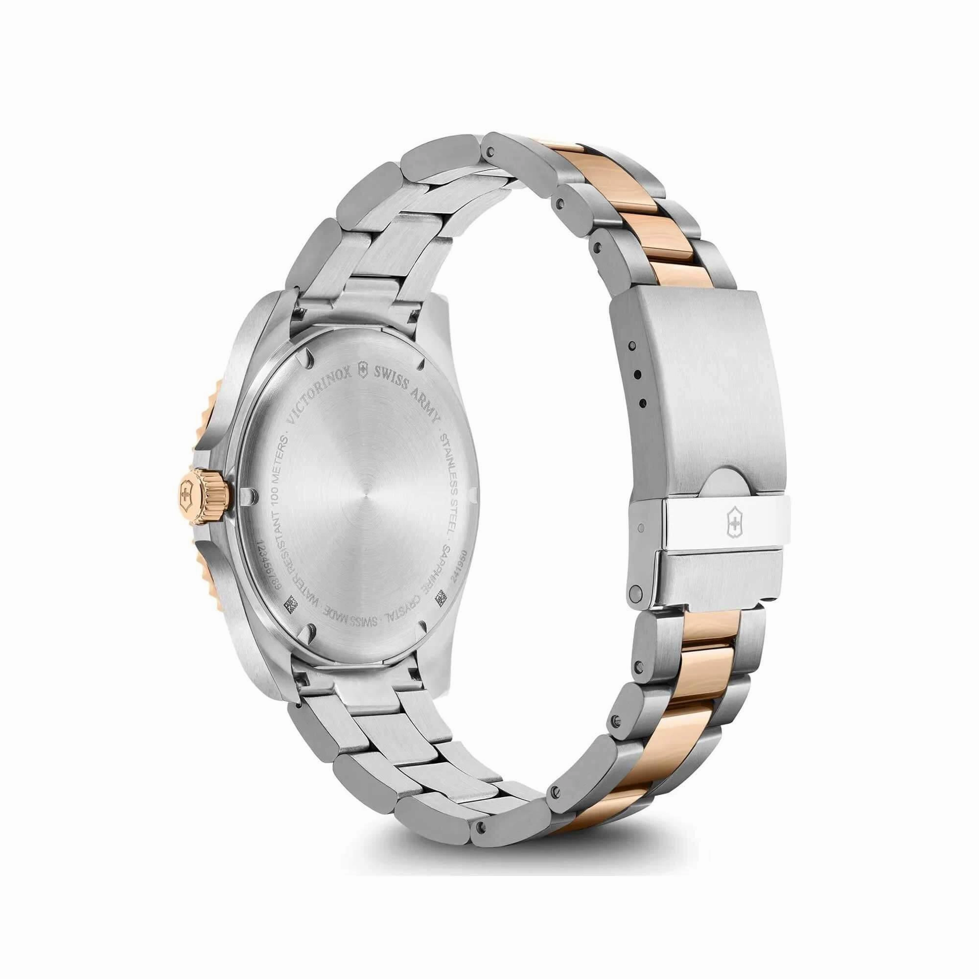 Victorinox Swiss Army Men's Watch - Maverick Silver and Rose Gold Bracelet | 241950
