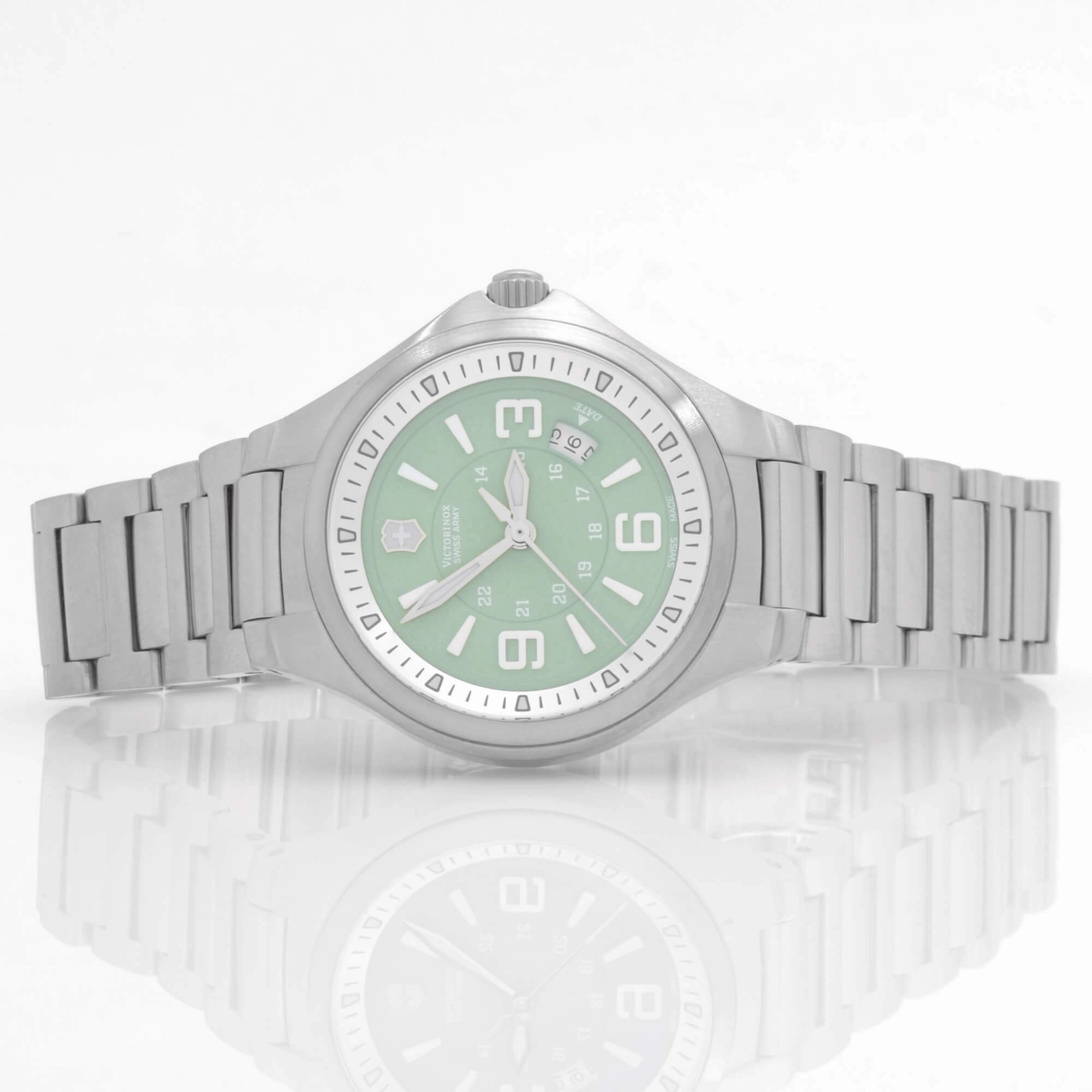 Victorinox Swiss Army Women's Watch - Base Camp Green Dial Steel Bracelet | 249076