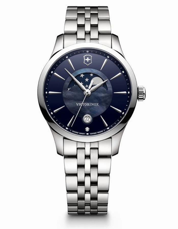 Victorinox Swiss Army Womens Alliance Watch - Diamond - Bracelet - Blue MOP Dial