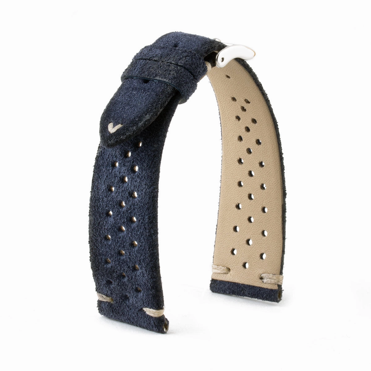 Vintage "Driver" strap - Leather watch band - Calf (black, grey, brown, blue, red, green, kaki)