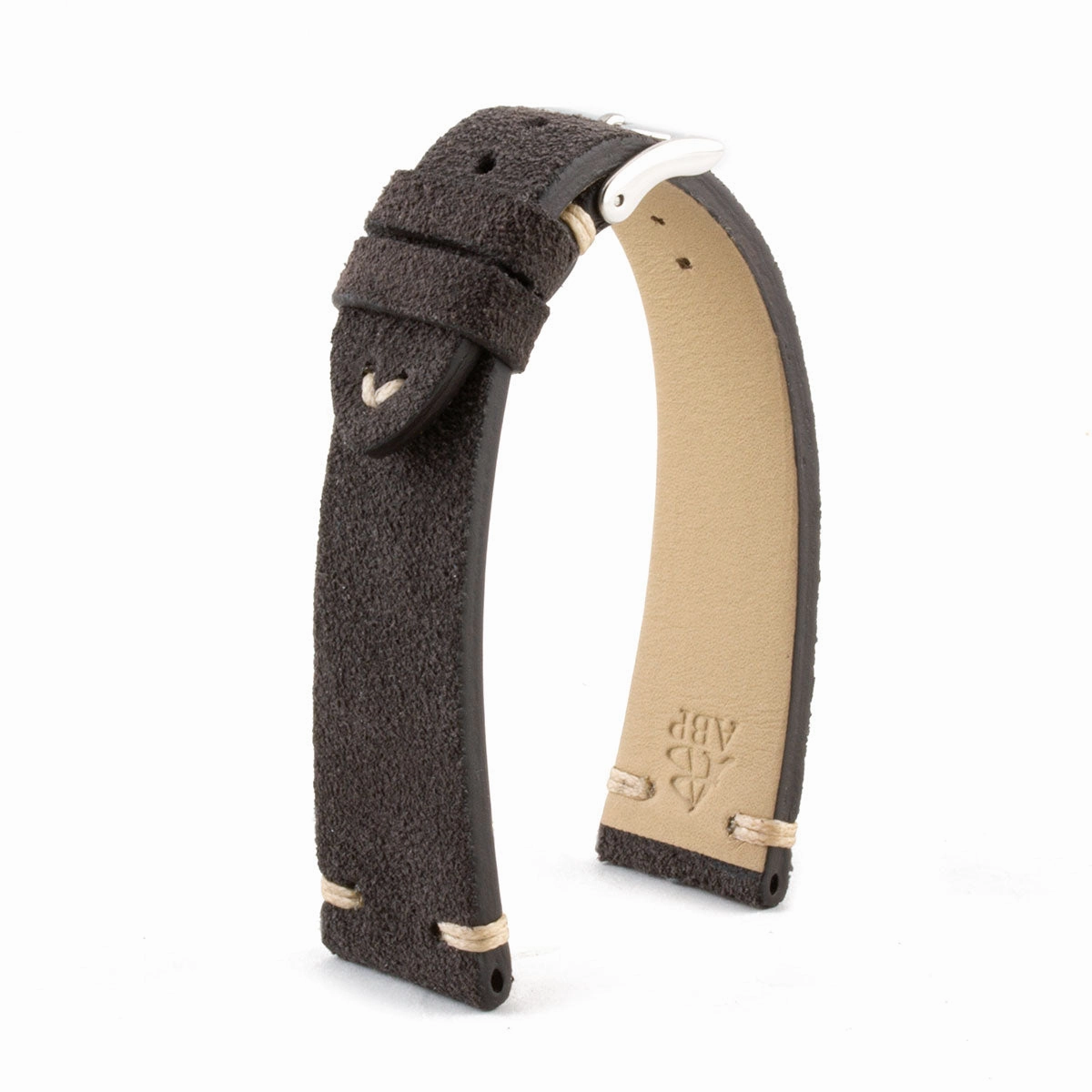 Vintage strap - Leather watch band - Calf suede (black, grey, brown, blue, red, green, kaki...)
