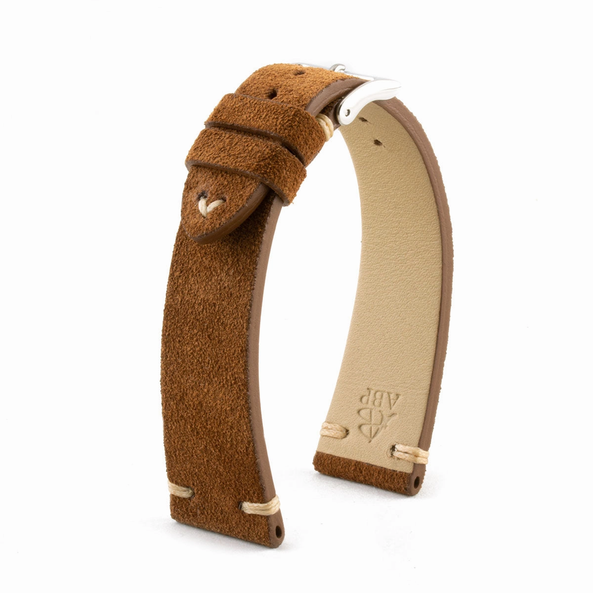 Vintage strap - Leather watch band - Calf suede (black, grey, brown, blue, red, green, kaki...)