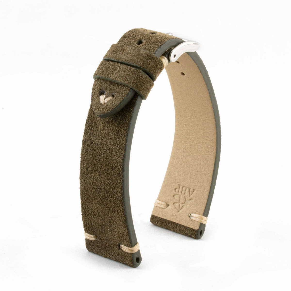 Vintage strap - Leather watch band - Calf suede (black, grey, brown, blue, red, green, kaki...)