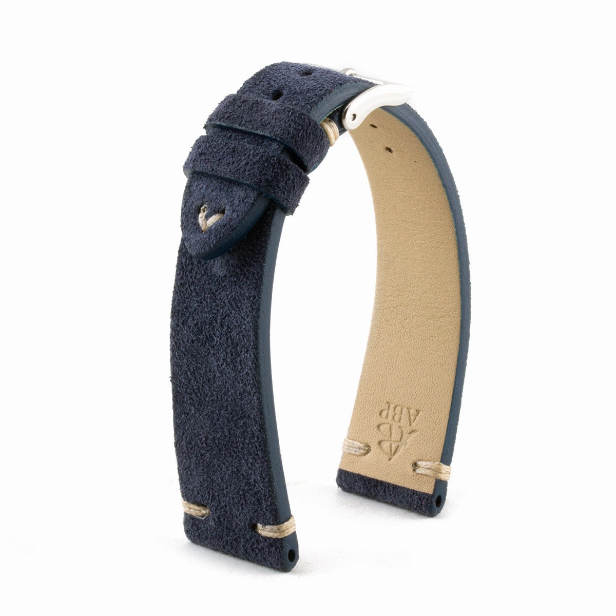 Vintage strap - Leather watch band - Calf suede (black, grey, brown, blue, red, green, kaki...)