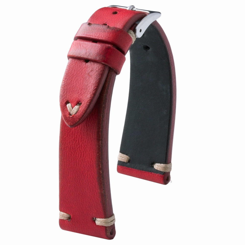 Vintage strap - Leather watch strap - Calf (black, brown, blue, red)