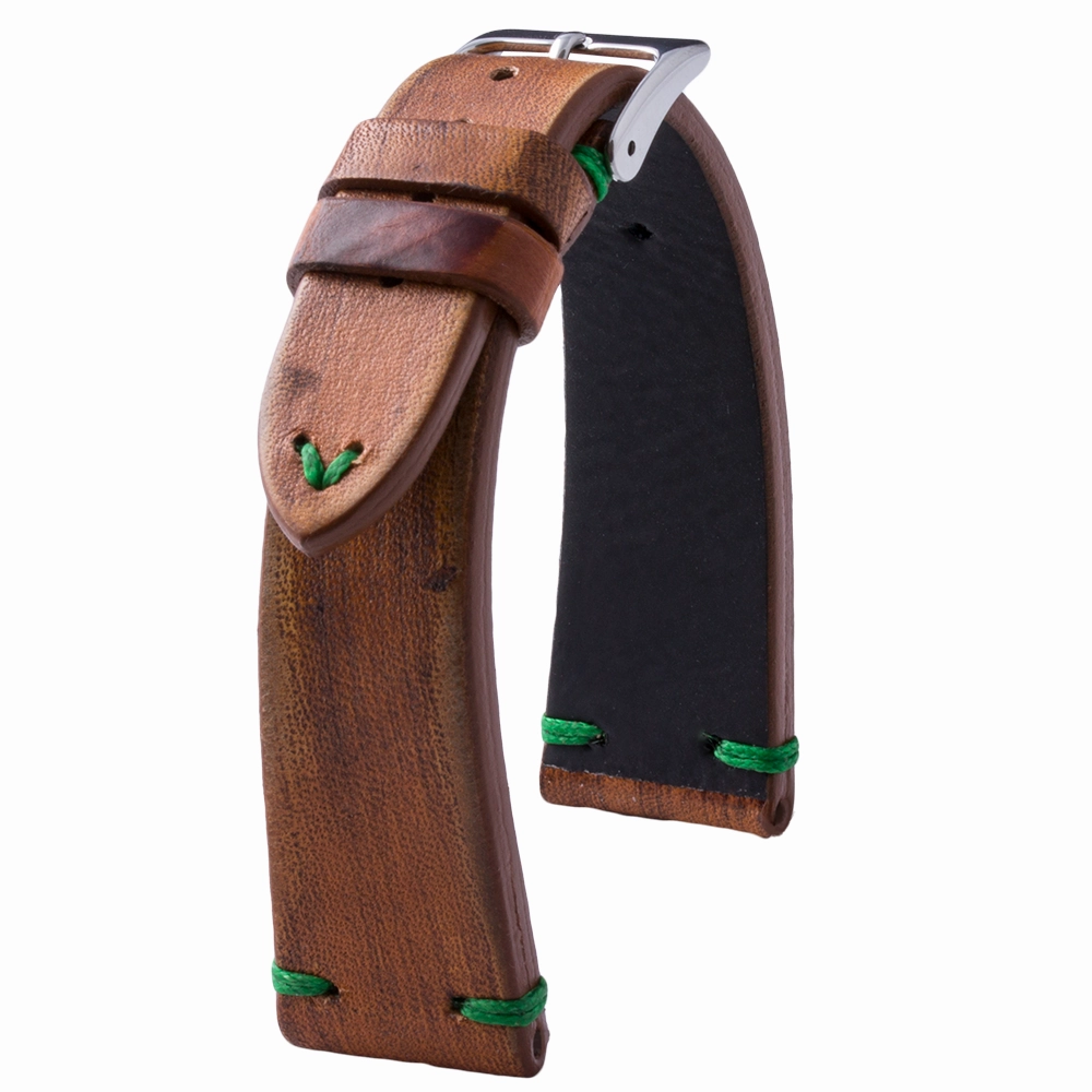 Vintage strap - Leather watch strap - Calf (black, brown, blue, red)