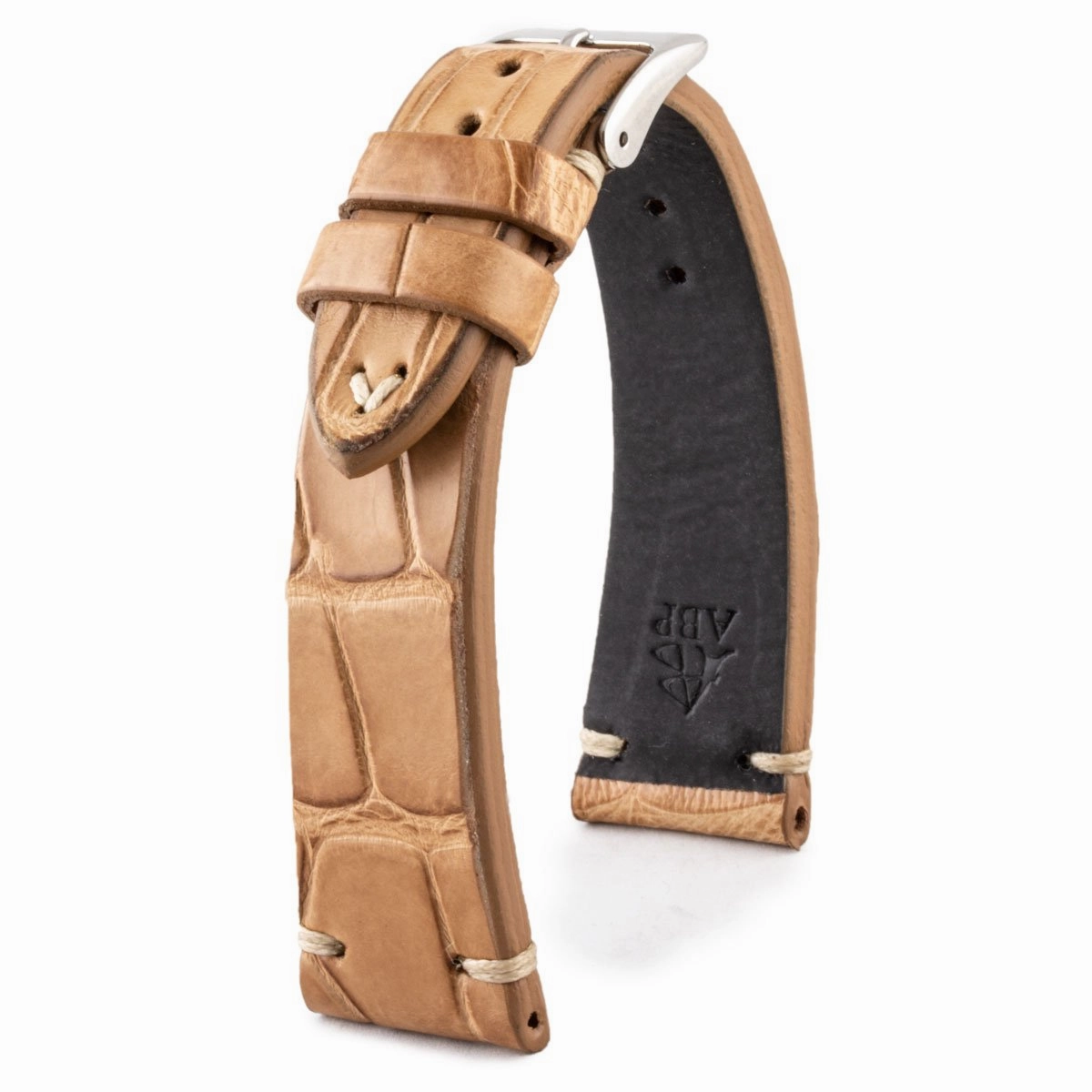 Vintage strap - Leather watchstrap - Alligator (black, brown, kaki, burgundy, red, purple)