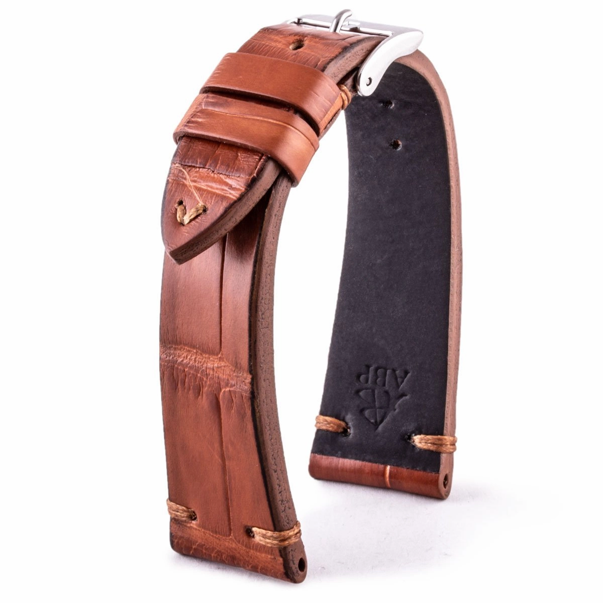 Vintage strap - Leather watchstrap - Alligator (black, brown, kaki, burgundy, red, purple)