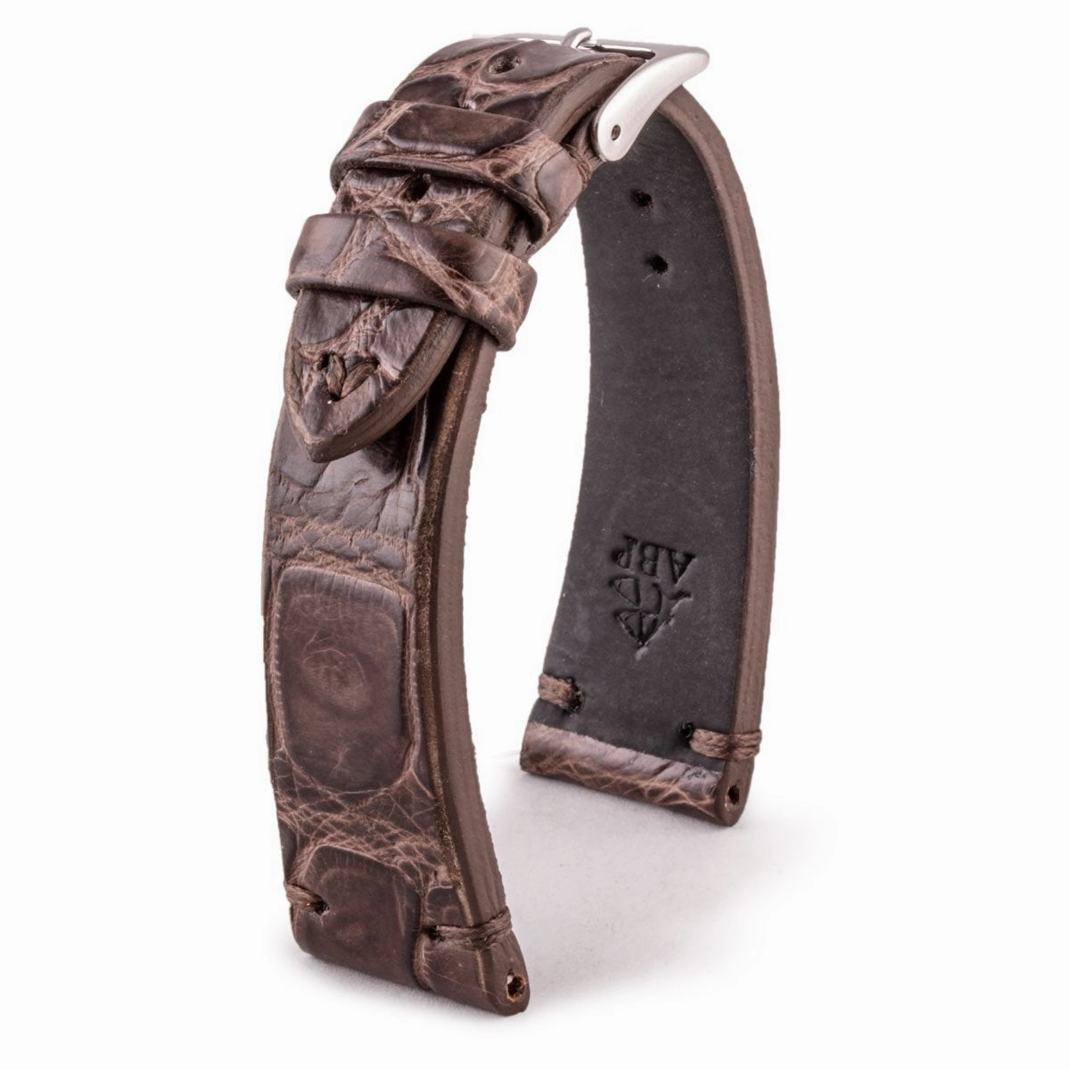 Vintage strap - Leather watchstrap - Alligator (black, brown, kaki, burgundy, red, purple)