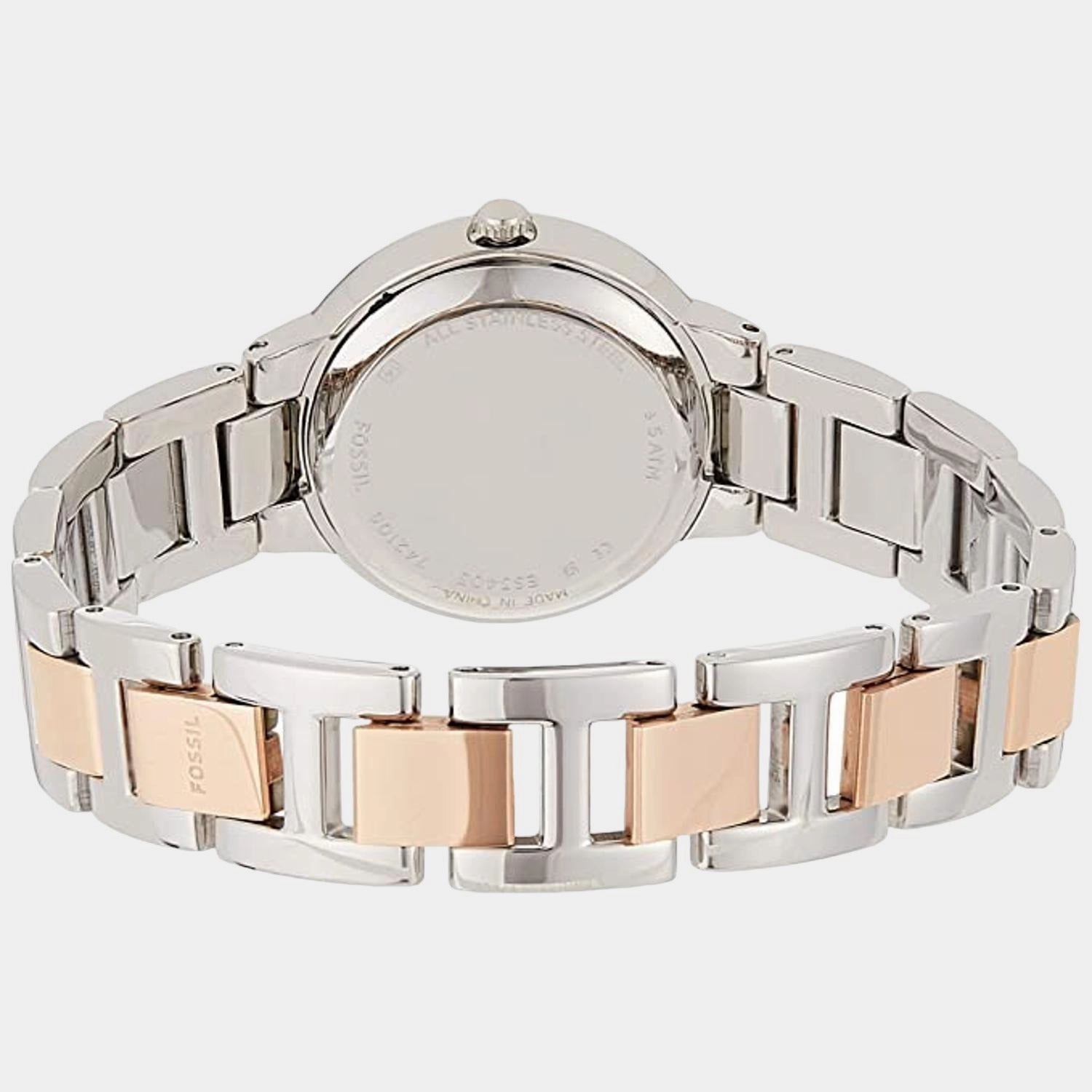 Virginia Women Quartz Rose Gold Dial Analog Stainless Steel Watch ES3405