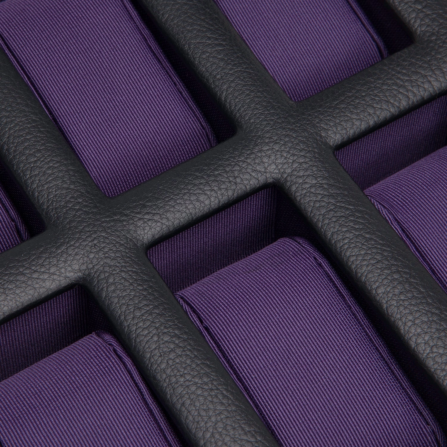 Wolf 458603 Windsor 10 Piece Watch Box with Drawer in Black & Purple