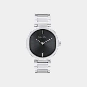 Women Black Analog Stainless Steel Watch 25200249