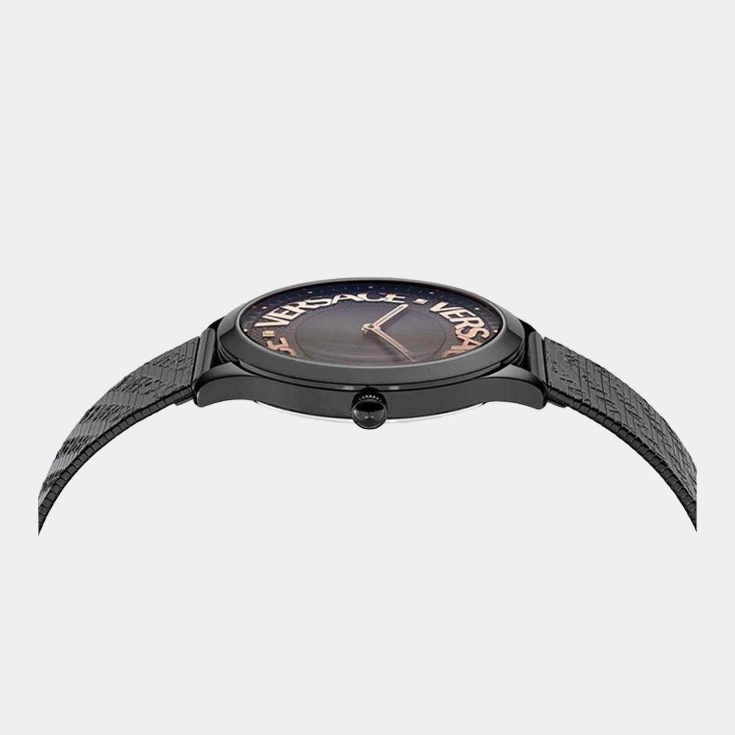 Women Black Analog Stainless Steel Watch VE2O00622