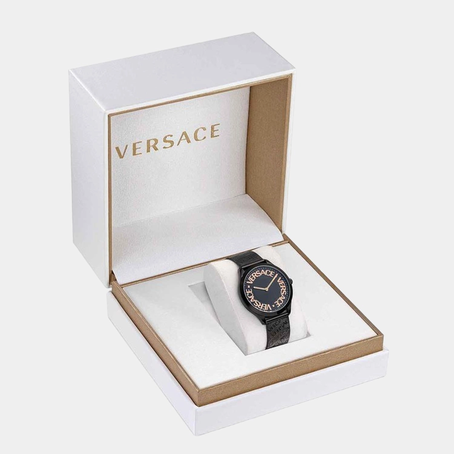 Women Black Analog Stainless Steel Watch VE2O00622
