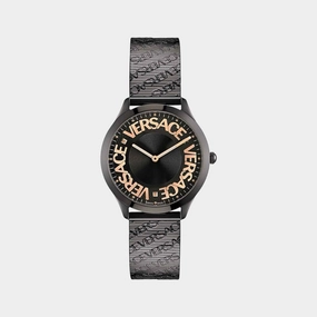Women Black Analog Stainless Steel Watch VE2O00622