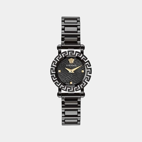 Women Black Analog Stainless Steel Watch VE2Q00522