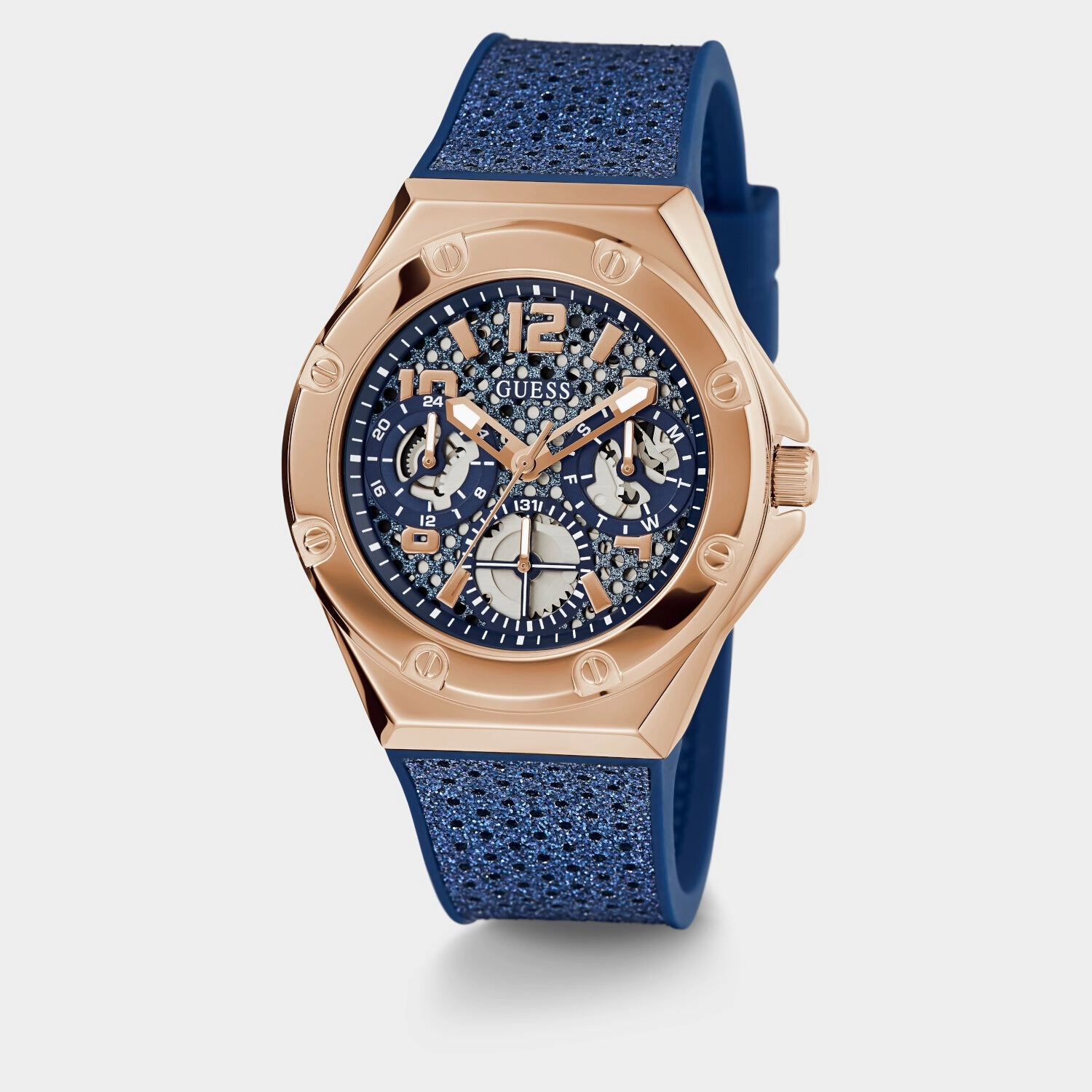 Women Blue Analog Silicone Watch GW0620L3