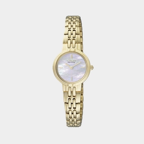 Women Eco-Drive Mother Of Pearl Dial Analog Stainless Steel Watch EX1092-57D