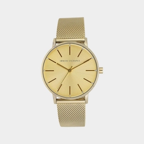 Women Gold Analog Stainless Steel Watch AX5536