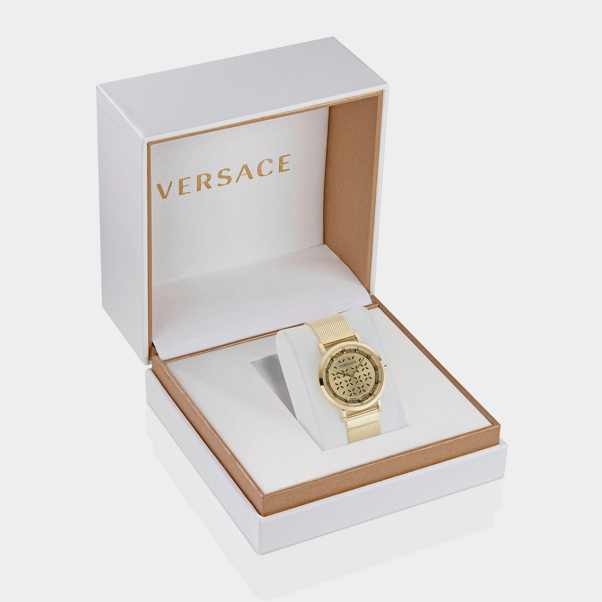 Women Gold-Tone Analog Stainless Steel Watch VE3M01223
