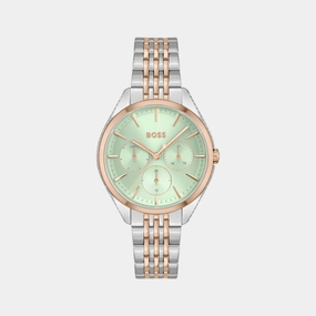 Women Green Multi-Function Stainless Steel Watch 1502641