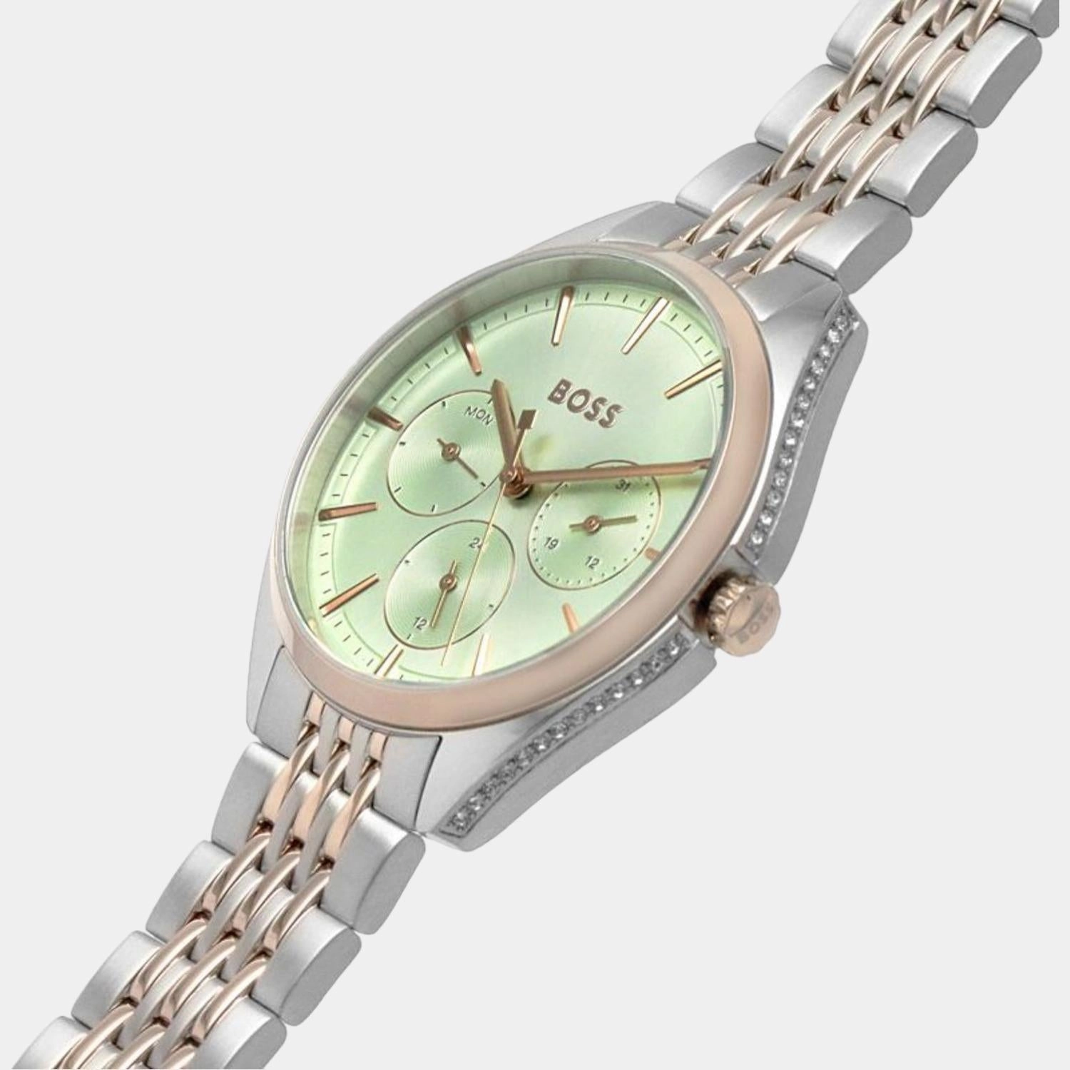 Women Green Multi-Function Stainless Steel Watch 1502641