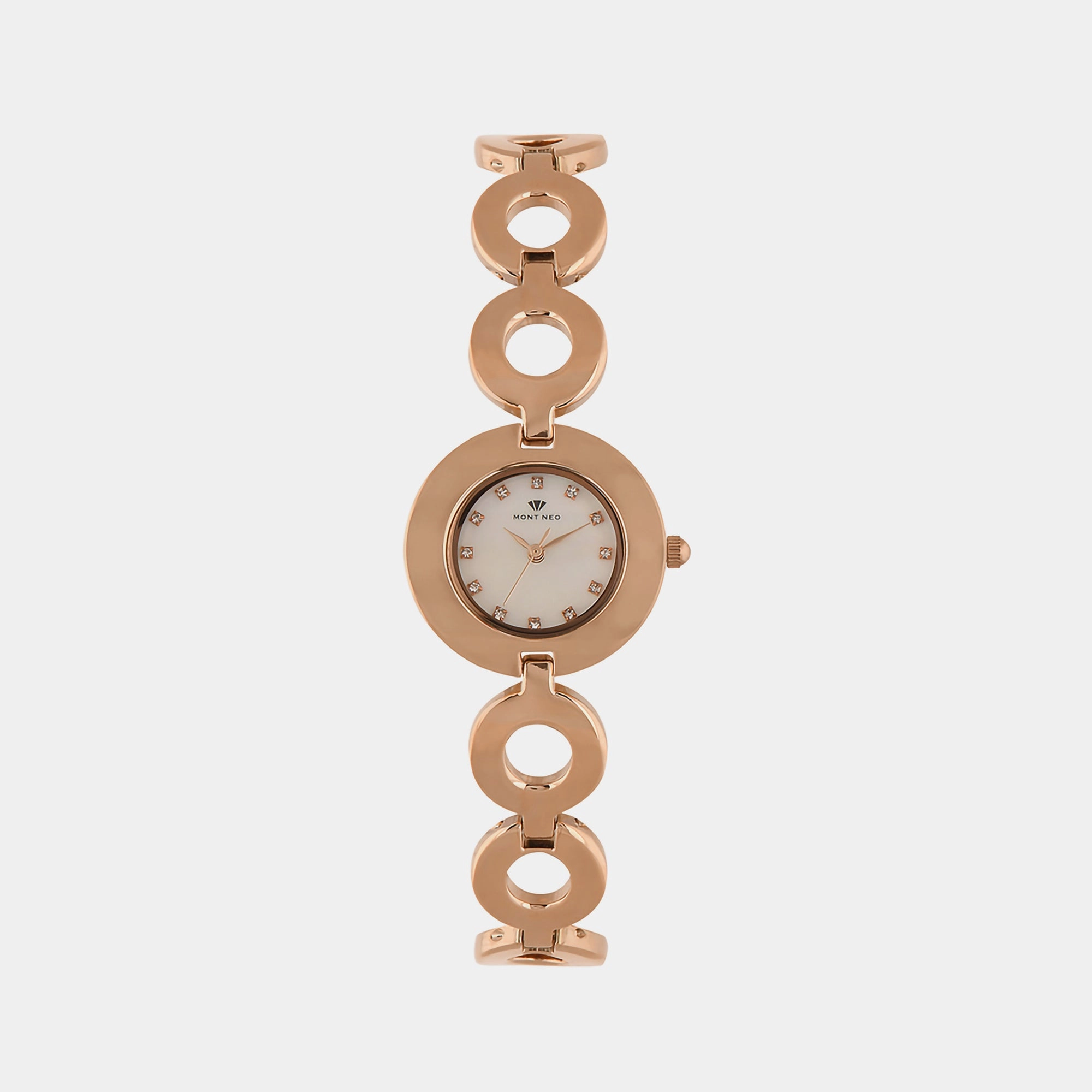 Women Grey Analog Stainless Steel Watch 2015T-M3301