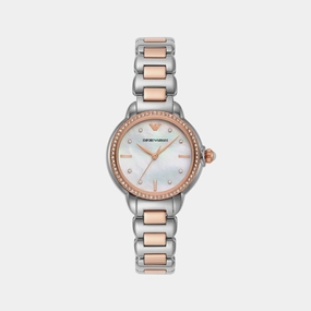 Women Mother Of Pearl Analog Stainless Steel Watch AR11569