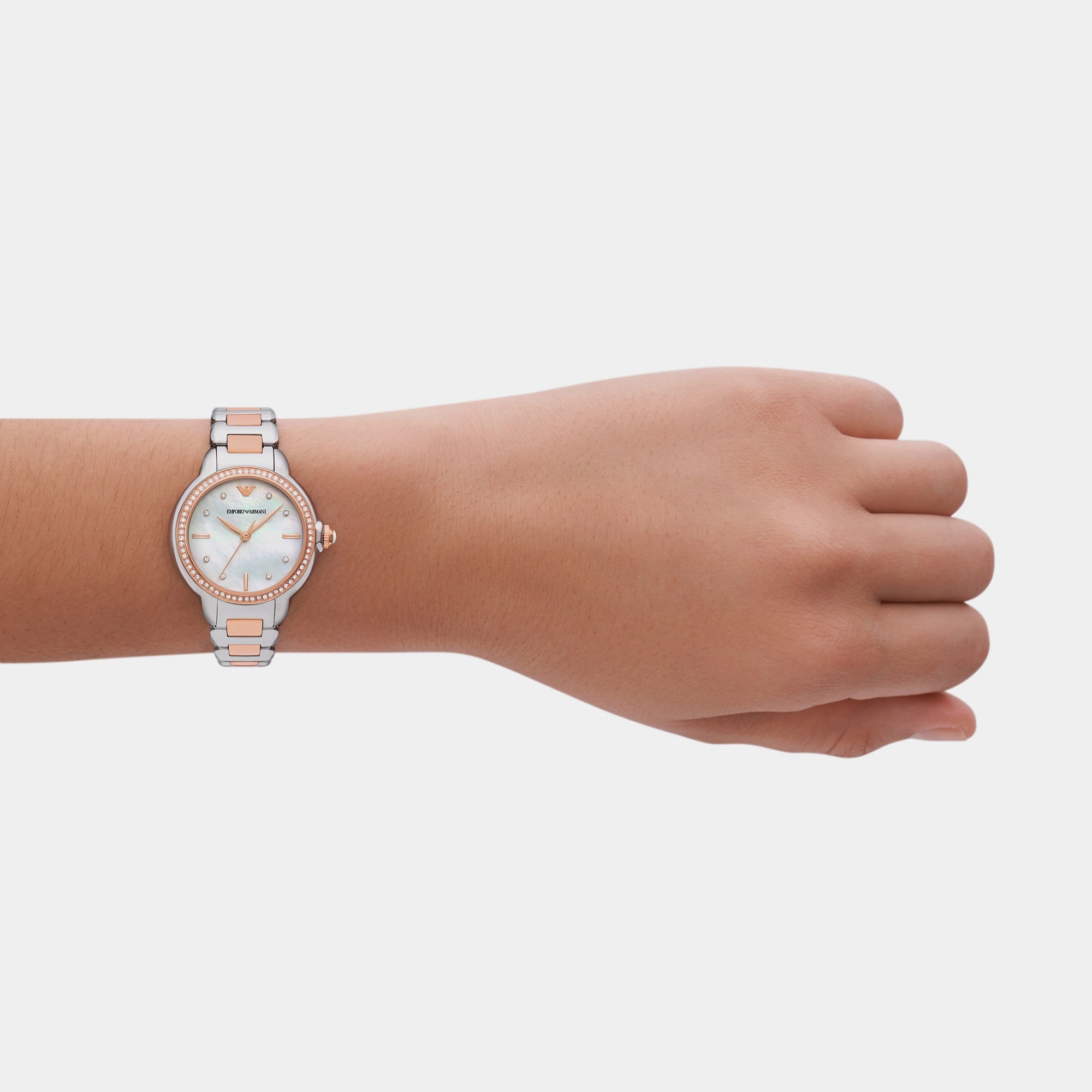 Women Mother Of Pearl Analog Stainless Steel Watch AR11569