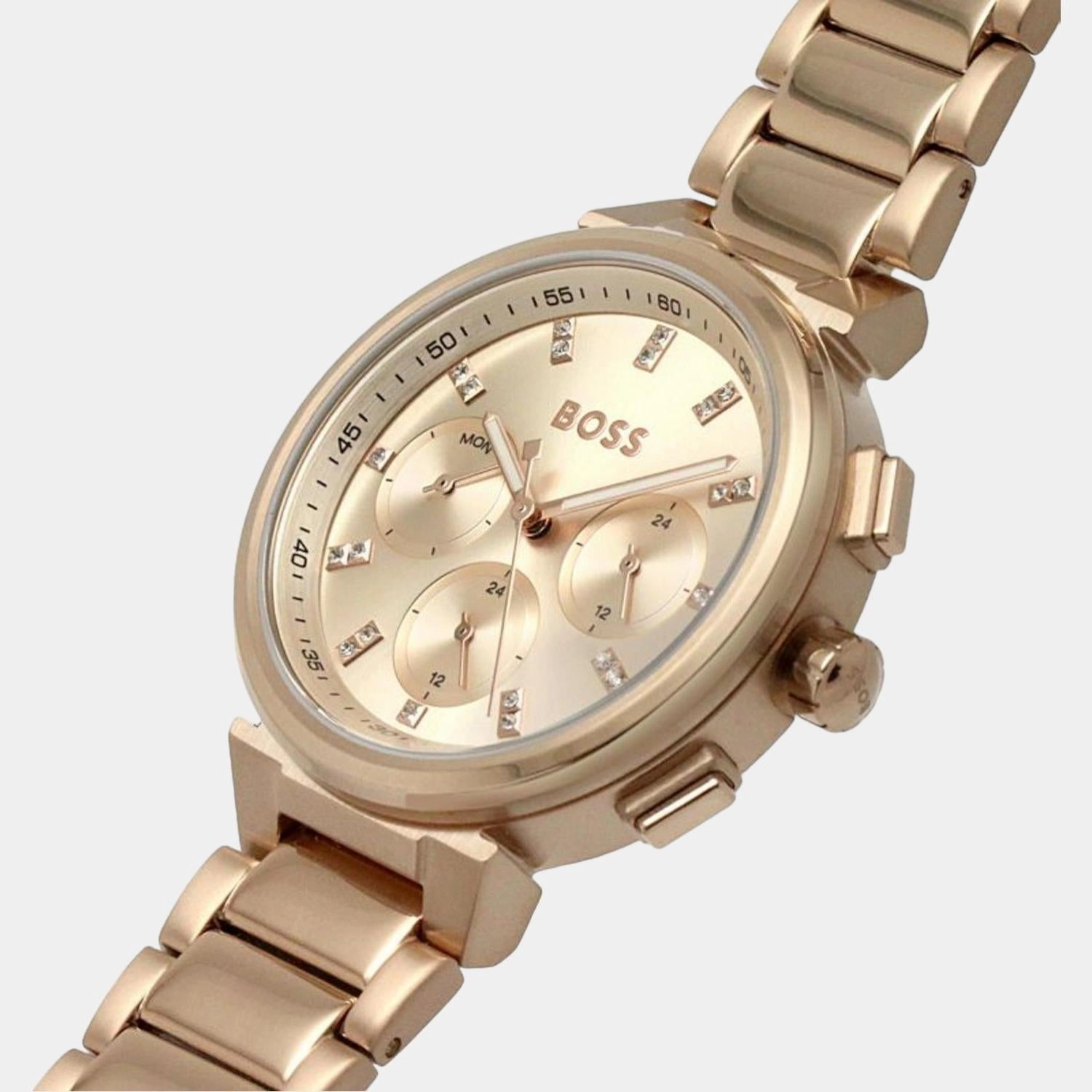 Women Pink Multi-Function Stainless Steel Watch 1502678