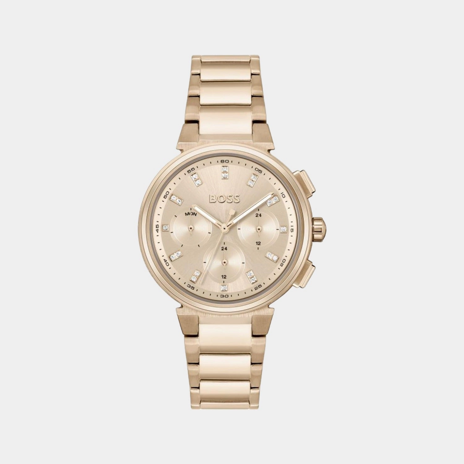 Women Pink Multi-Function Stainless Steel Watch 1502678
