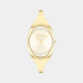 Women Quartz Analog Champagne Dial Stainless Steel Watch 25200391