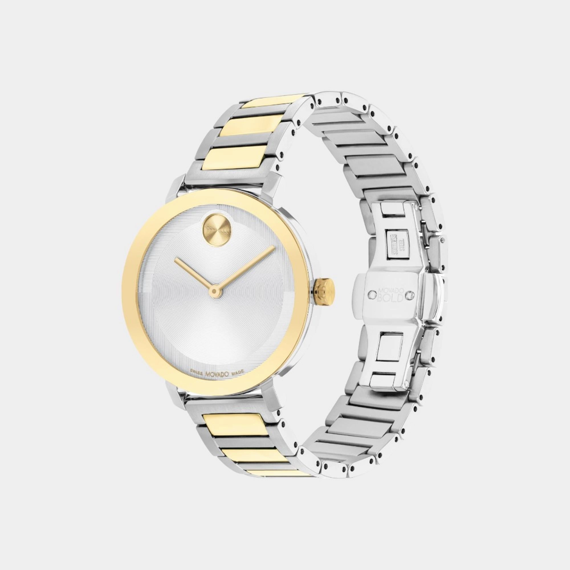 Women Quartz Analog Silver Dial Stainless Steel Watch 3601105