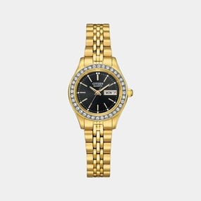 Women Quartz Black Analog Stainless Steel Watch EQ0532-55E