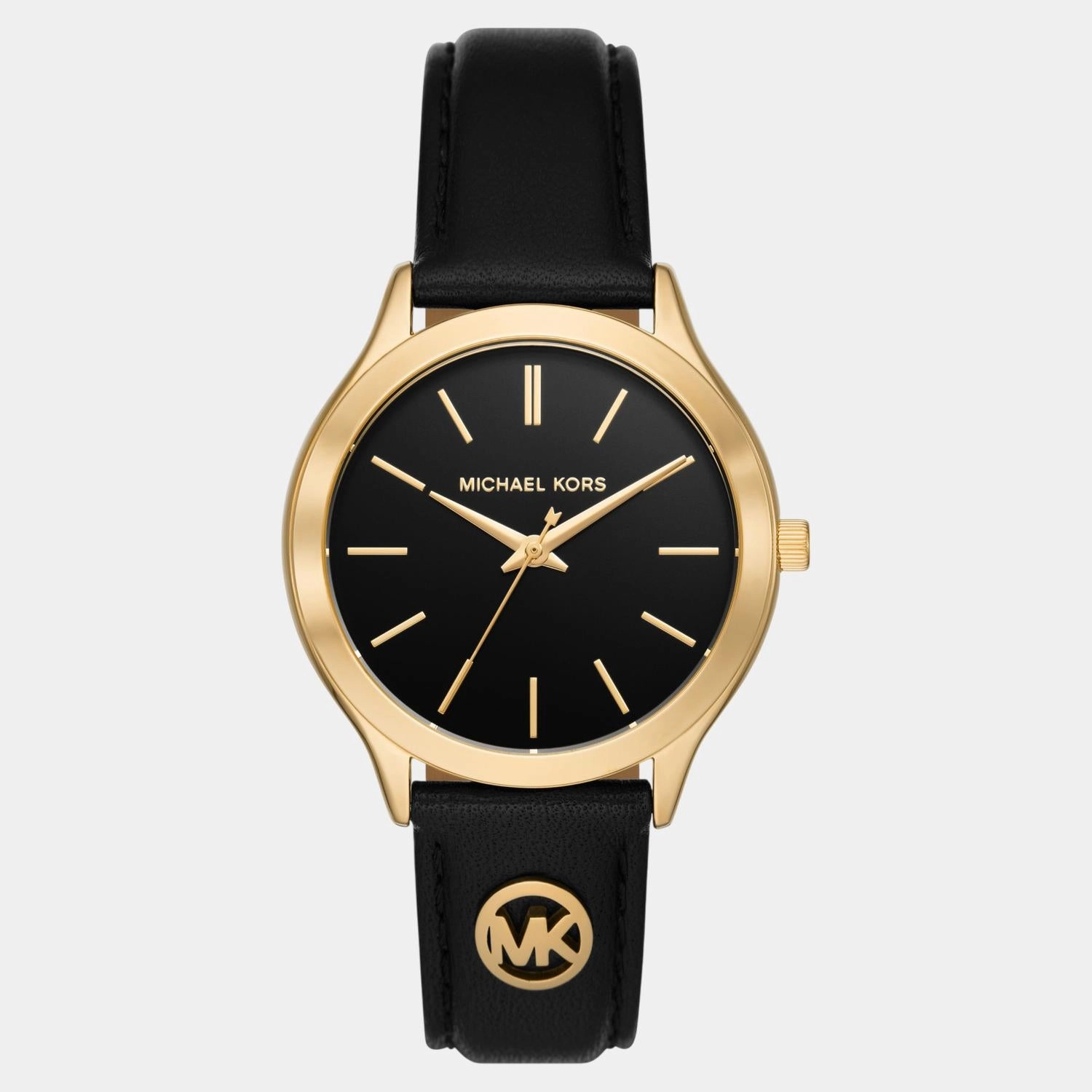 Women Quartz Black Dial Analog Leather Watch MK7482