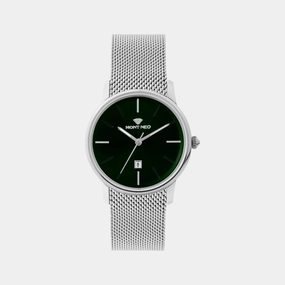 Women Quartz Black Dial Analog Mesh Watch L1052E-B1104