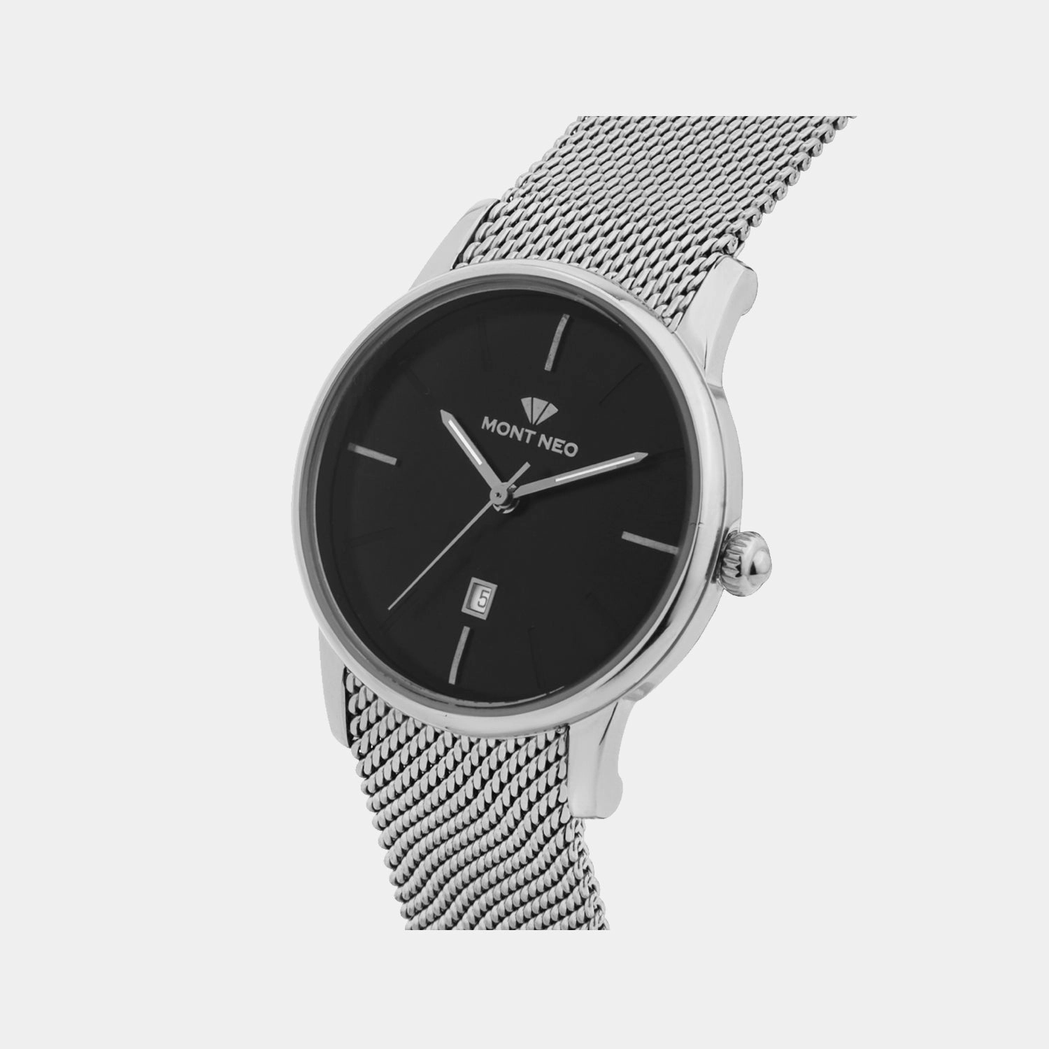 Women Quartz Black Dial Analog Mesh Watch L1052E-B1104