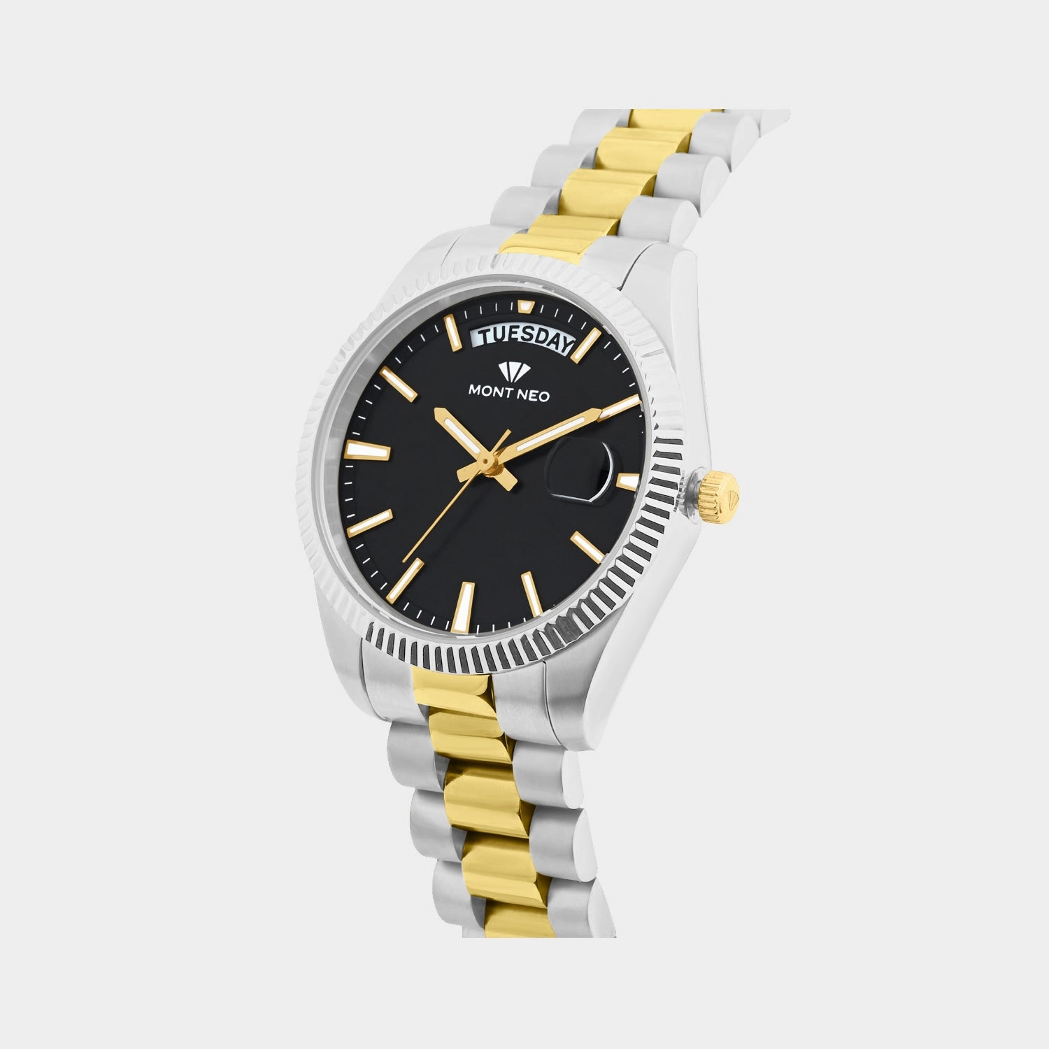Women Quartz Black Dial Analog Stainless Steel Watch L3505D-M1204
